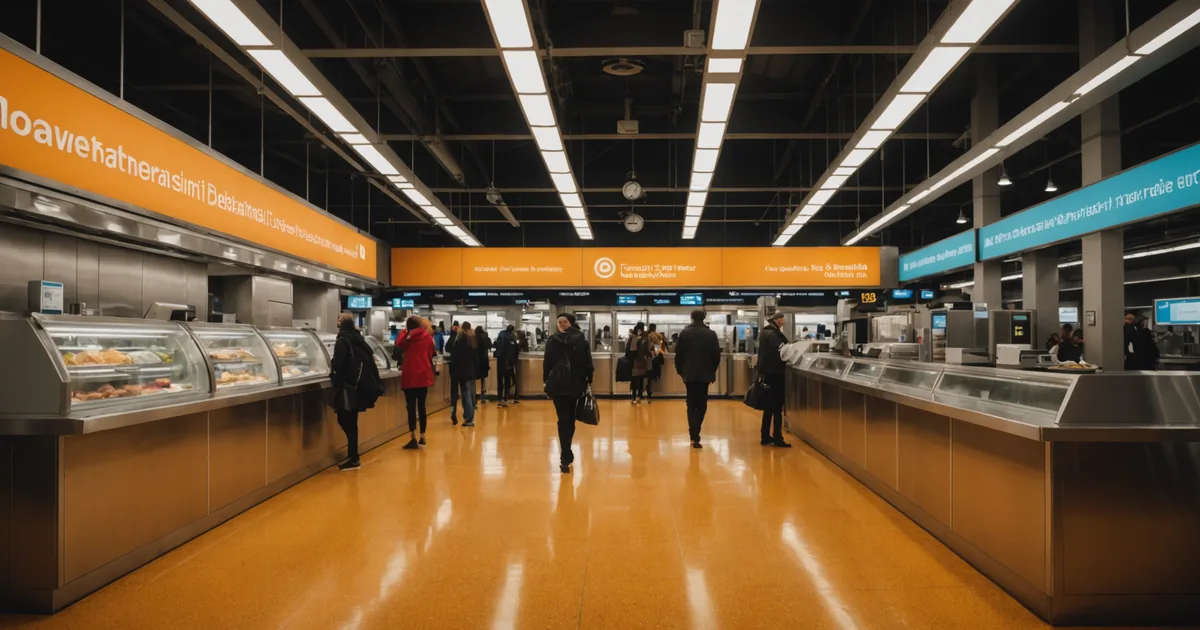 Hot food at transit hubs: the pass problem
