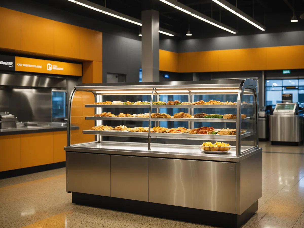 Cook-e hot food cabinet deployed at a transit hub